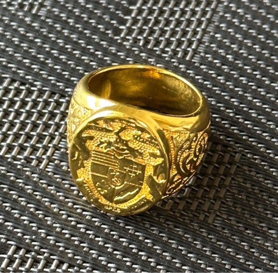 高級　リング　指輪　ブリンブリン　サイズ8 ゴールデン　金色　アクセサリー