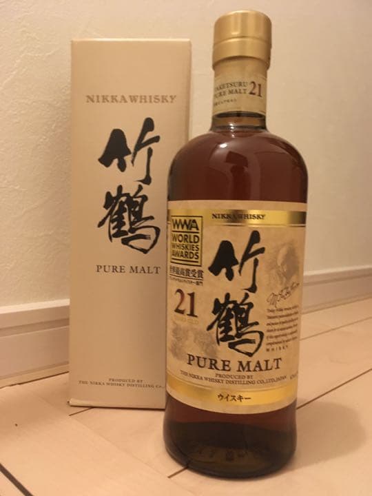 稀少品 ニッカウヰスキー竹鶴ピュアモルト21年 WWA受賞記念ラベル