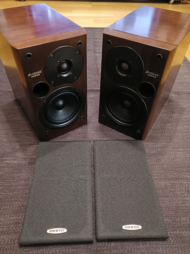 ONKYO D-102AX 　スピーカー リアルウッド突板　エッジ交換済み