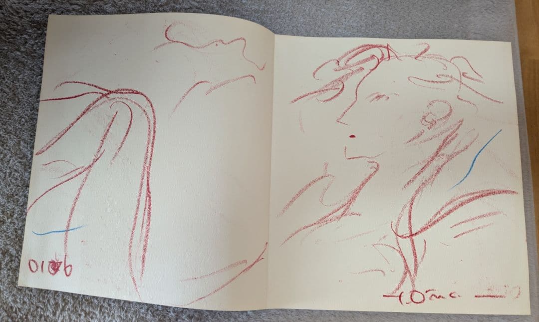 天野喜孝 直筆 原画 サイン入り スケッチ AMANO YOSHITAKA