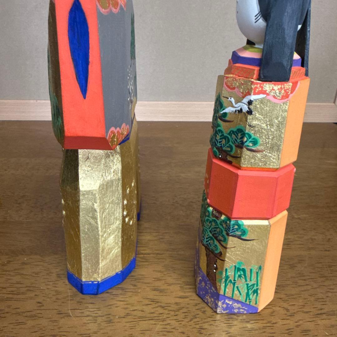 雛人形　一刀彫　清水俊明　古俊