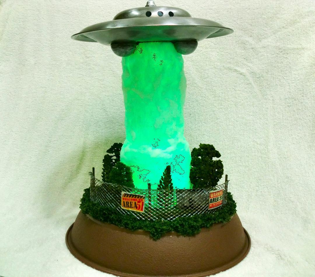 エリア５１ジオラマシリーズ金属製UFOフィギュア コードレスタイプ