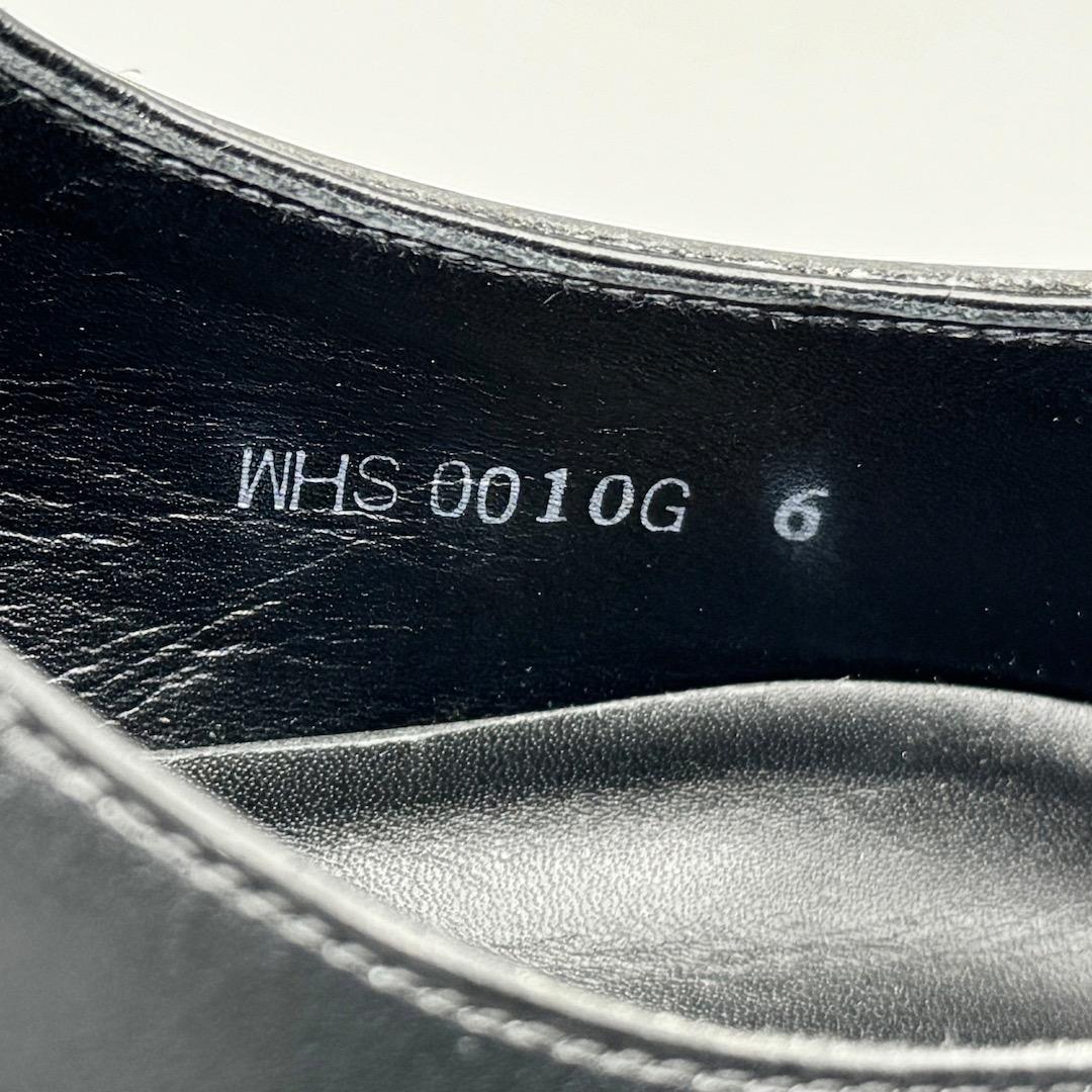 美品 WH ダブルエイチ WHS0010 ドレスシューズ 6 ブラック 革靴
