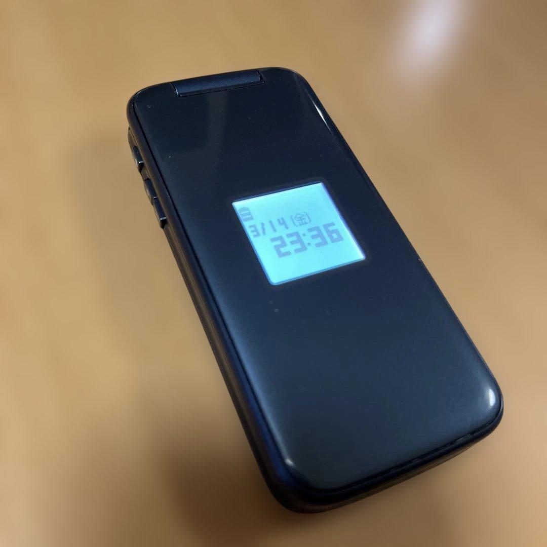 ドコモ　F-01M ガラケー　らくらくホン ブラック 純正充電器付き　美品