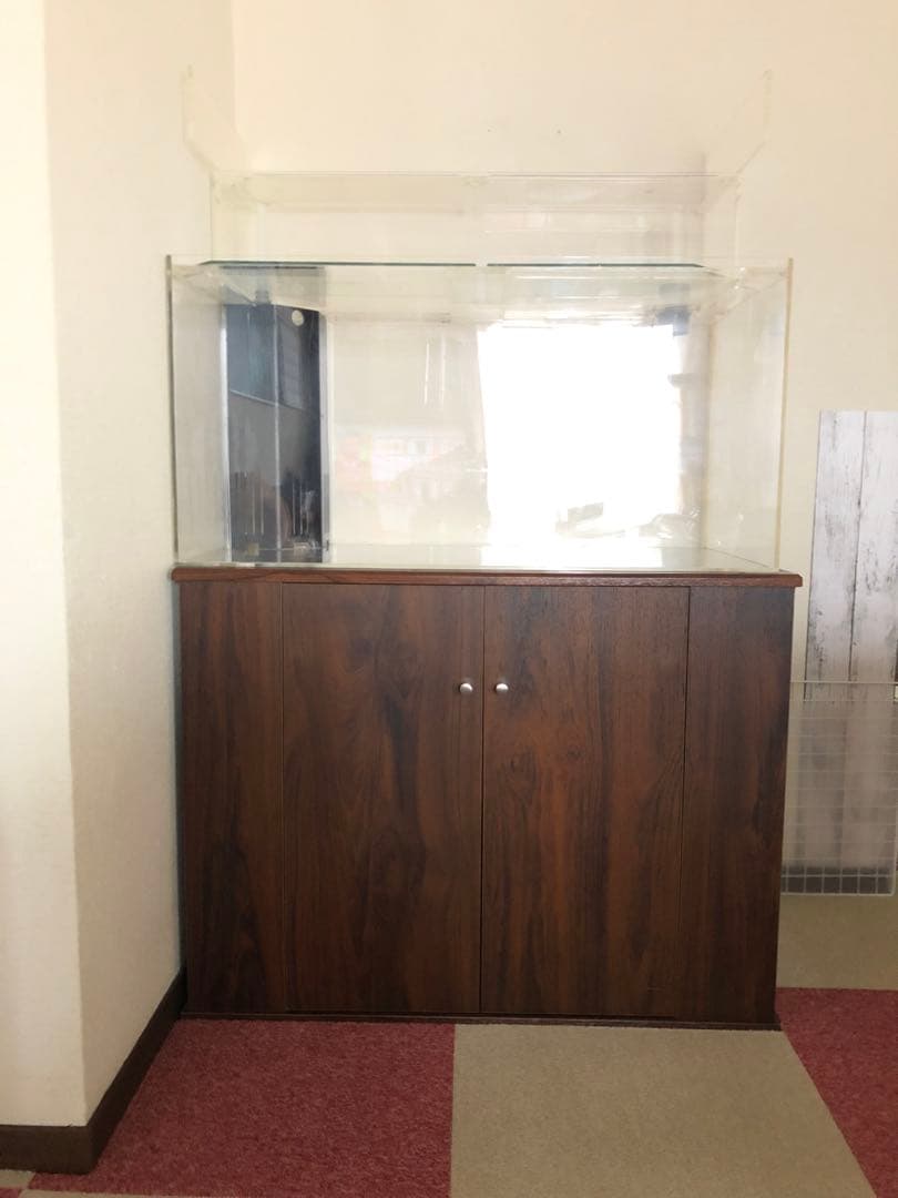 【特注品】90cmアクリルWオーバーフロー水槽(本水槽+リフジュウム水槽)