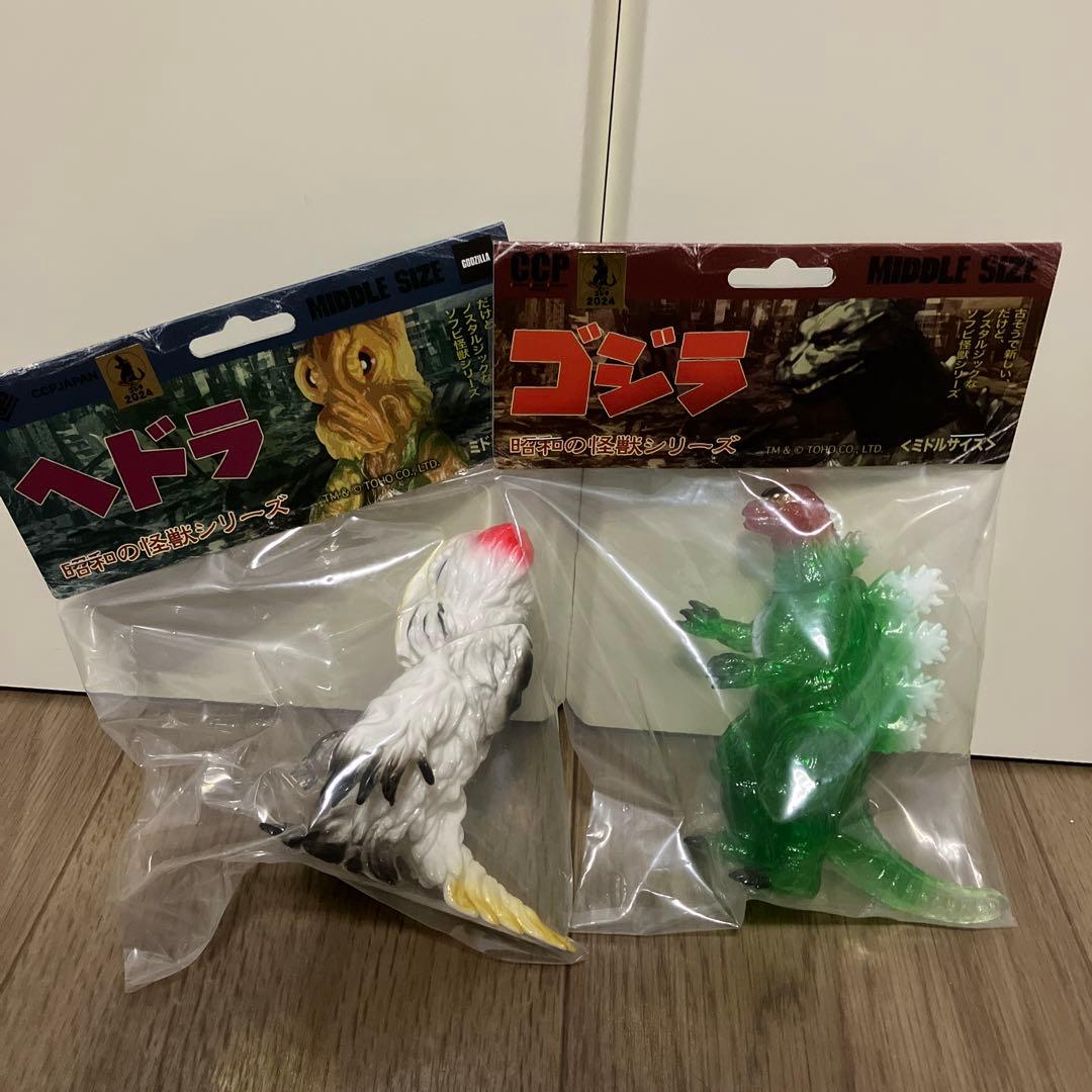 CCP ゴジラ (1995) 獅子舞 Ver.クリア　ヘドラ　牡丹鶴　正月セット