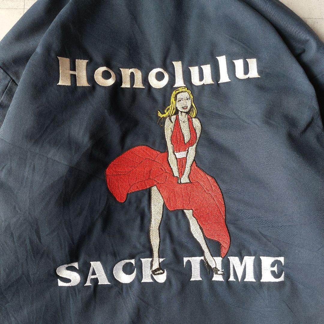 レッドキャップ ワークジャケット XL 紺 ピンナップガール 刺繍 キルティング