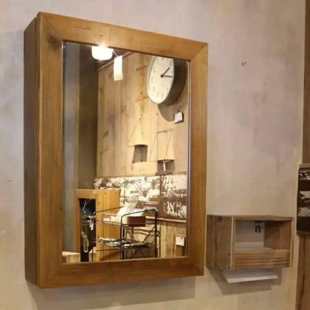 old ashiba 古材　ミラー　収納　鏡　ヴィンテージ