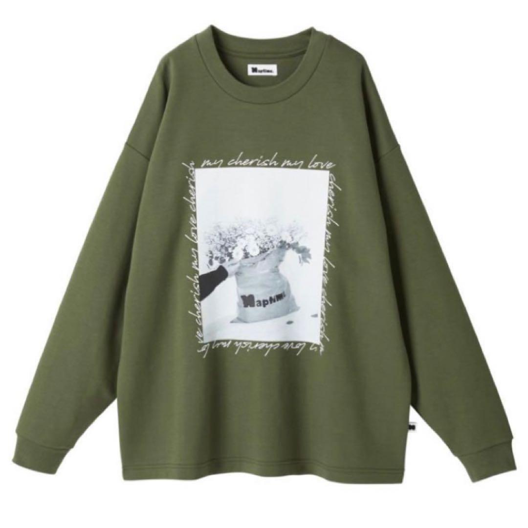 Naptime. フォトプリントプルオーバーカットソー KHAKI 【S】