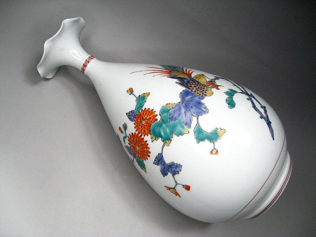 #名工 #晩香 #庄村健 #柿右衛門手 #花鳥錦 #花瓶 #庄健 #壺 #有田