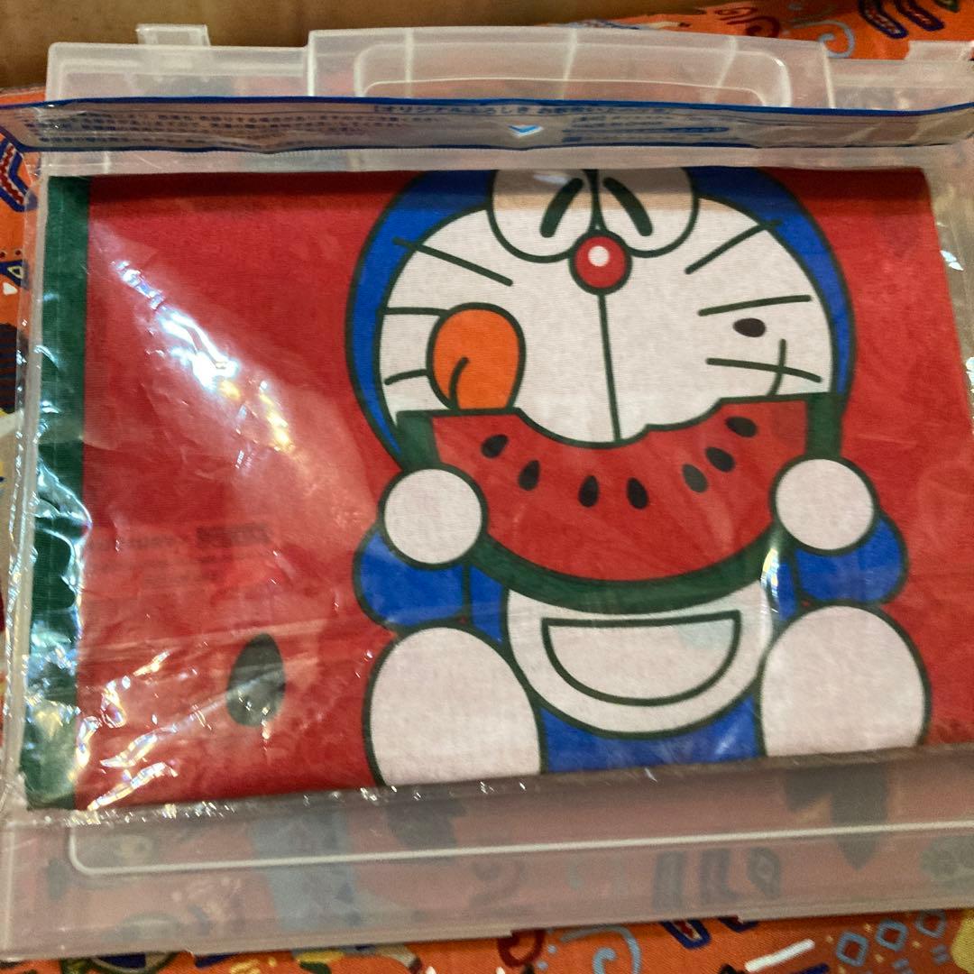 風呂敷　バンダナ　ドラえもん　50x50 サントリー　スイカ食べてる　新品未使用
