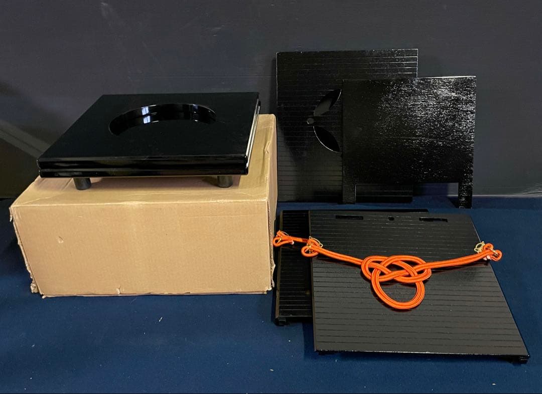 【未使用 美品】「母」 立礼 御園棚 炉落とし側のみ 組立式 紙箱(あ⑤)