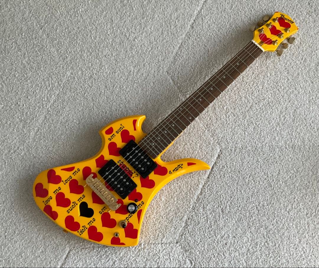 BURNY YH-JR hideモデル アンプ内蔵ギター イエローハートジュニア