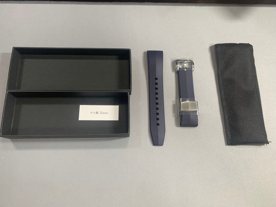 Grand Seiko 22mm ネイビー　ラバーベルト