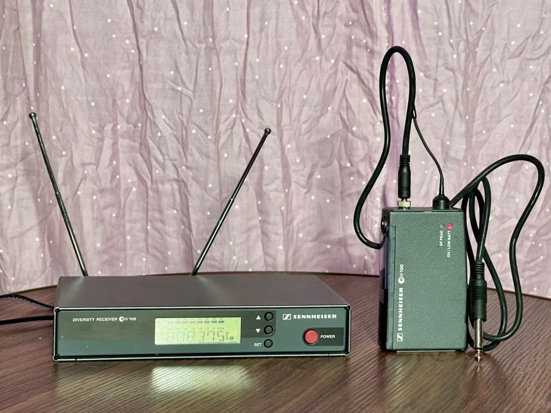 ④Sennheiser EW100 B帯 ワイヤレスシステム ラベリアマイク付き