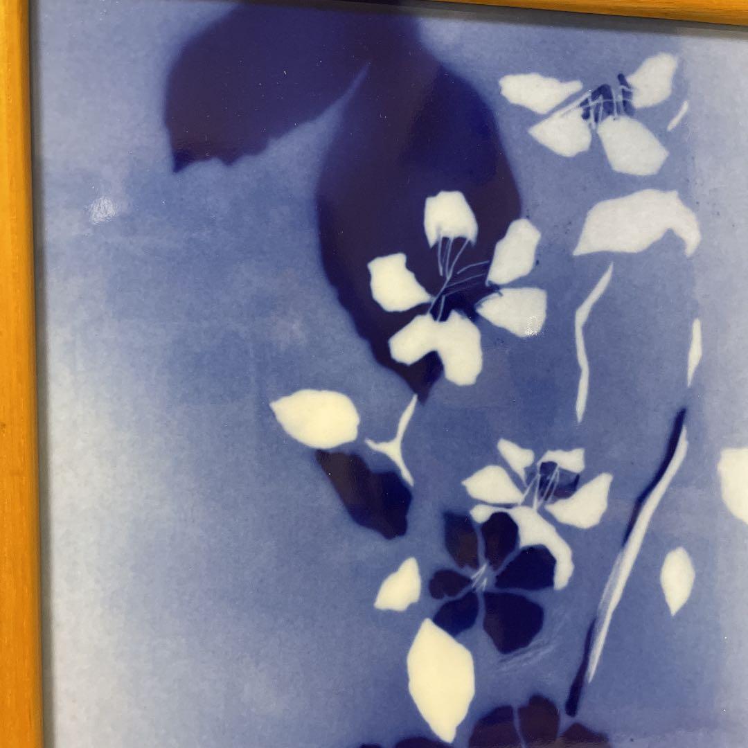 ＊Juliane Marie＊・Blue flower・額装３４cm×２８cm