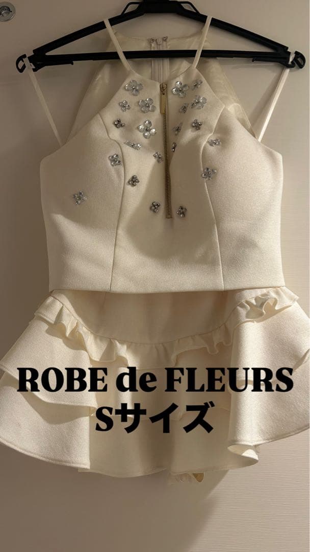 ROBE de FLEURS フリルミニドレス Sサイズ