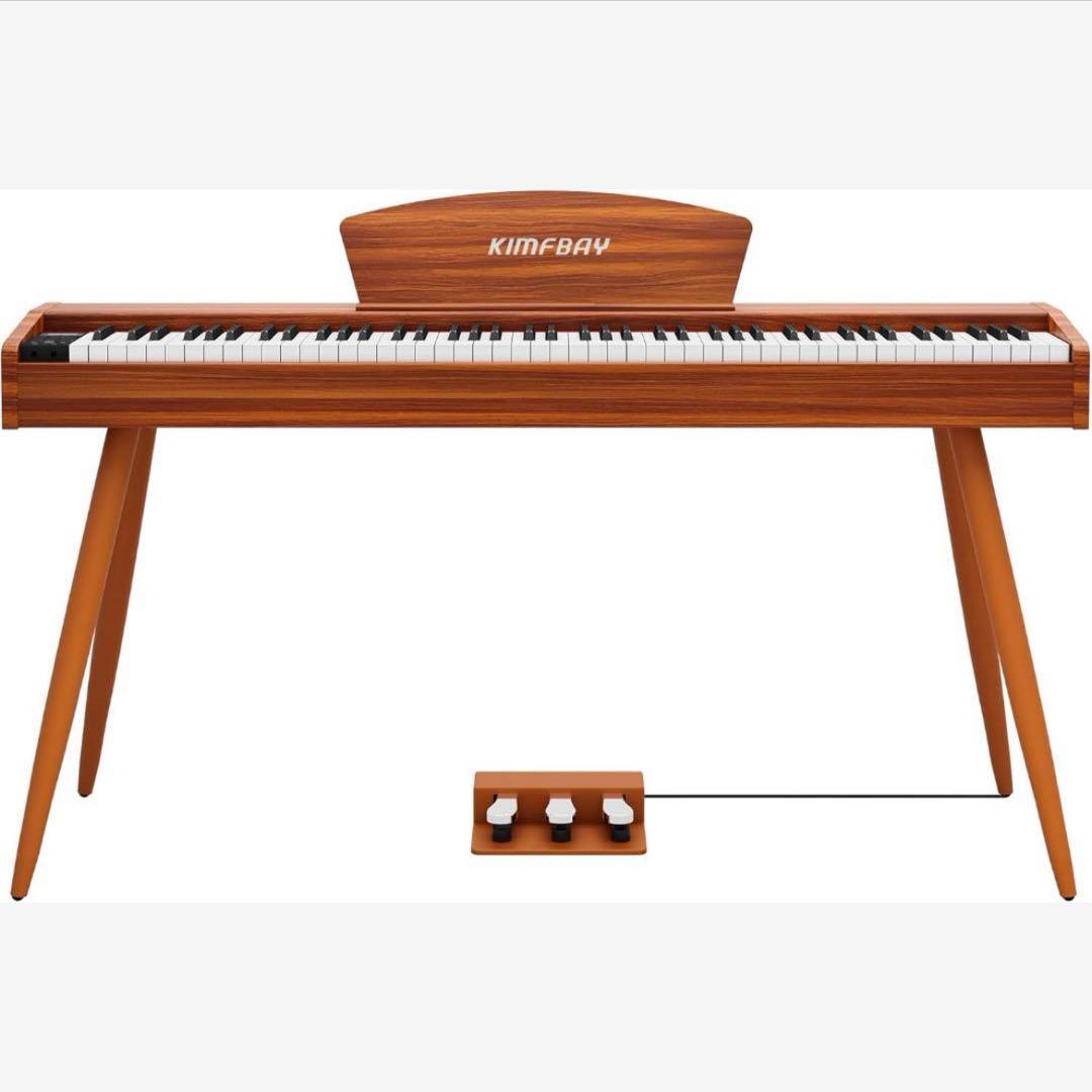 KIMFBAY 電子ピアノ 88鍵盤 ハンマーアクション鍵盤 木製 3本ペダル