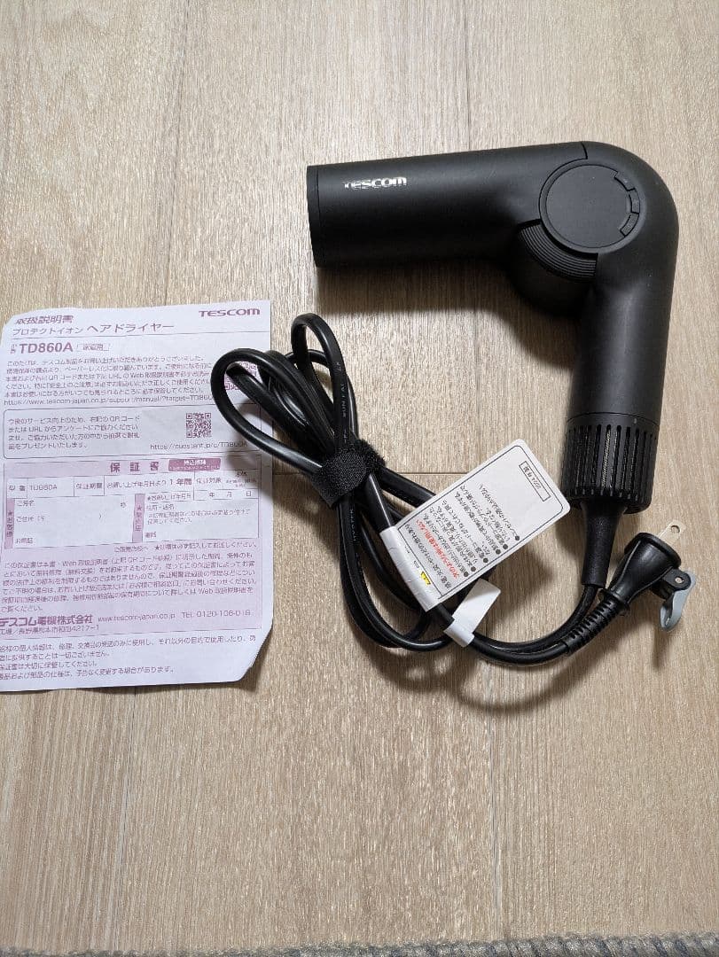 SHMK　TESCOM TD860A ヘアドライヤー ブラック