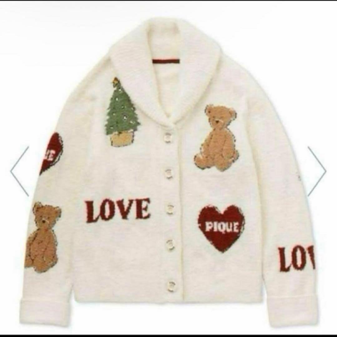 【美品】ジェラートピケ ホリデーベア カーディガン