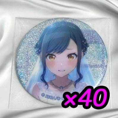 プロジェクトセカイ 白石杏 19C グリッター缶バッジ 40個 グリ缶 プロセカ