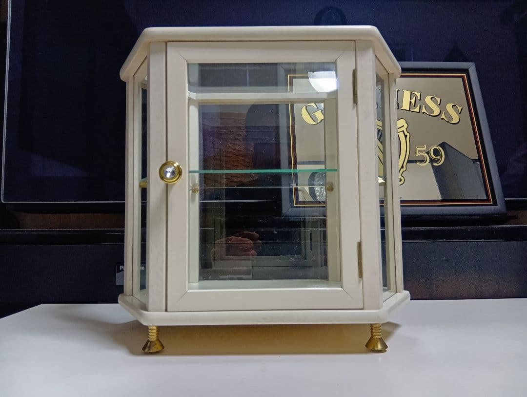 1980's　フランス　真鍮　金具　キュリオケース　テーブル　ディスプレイケース