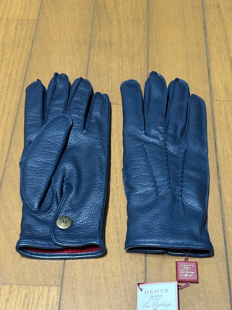 【SONOFRI】DENTS ディアスキングローブ ネイビー レザー手袋