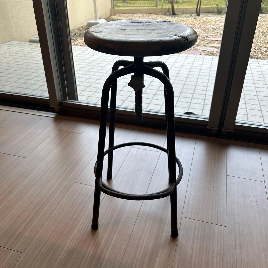 高さ調整可能 バースツール　ヴィンテージ　西海岸
