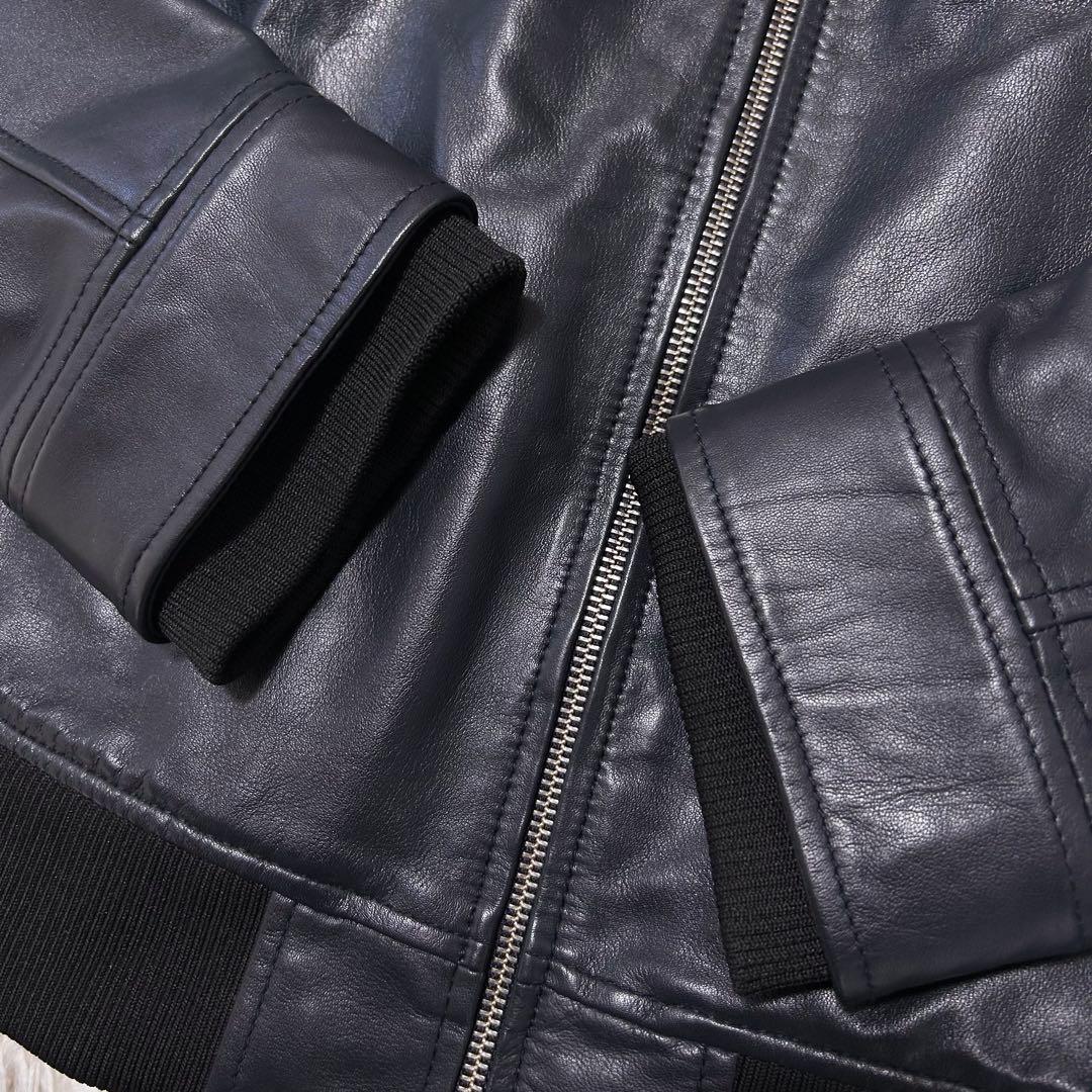 ✨美品✨AKM レザー　シングルライダースジャケット黒XL