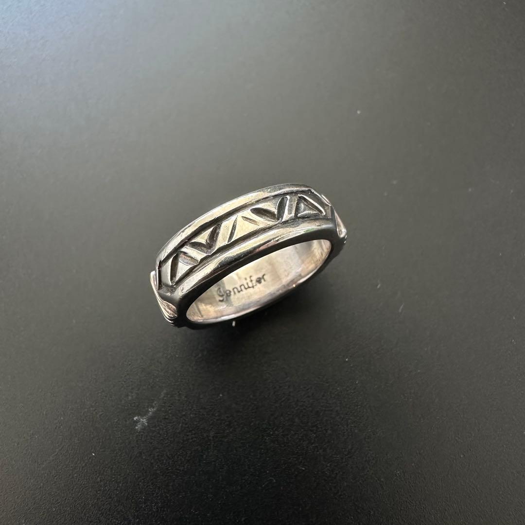 Navajo Jennifer Curtis スタンプワーク リング 13号