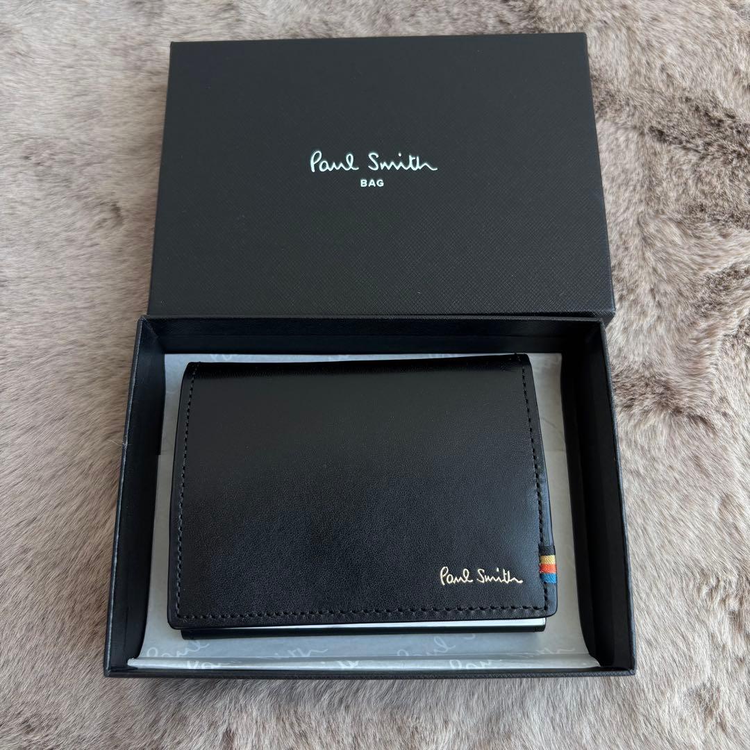 ★新品未使用　ポールスミス 黒 レザーケース　牛革