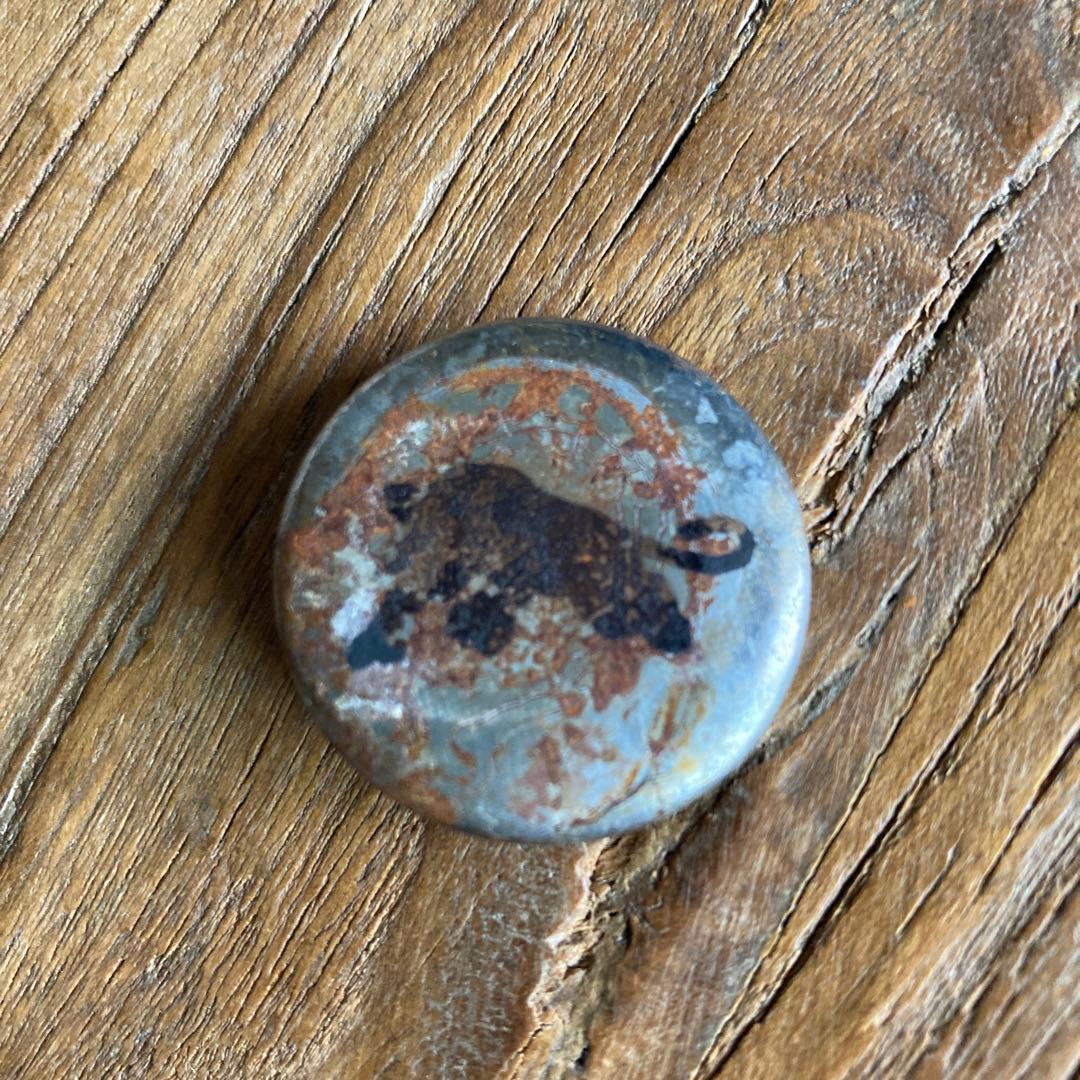 70'sヴィンテージ　缶バッジ　ブラックパンサー　ブラックパワー　藤原ヒロシ