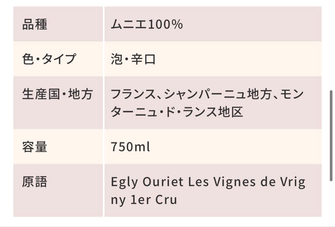 EGLY-OURIET シャンパン 2020年 ヴィンテージ 750ml