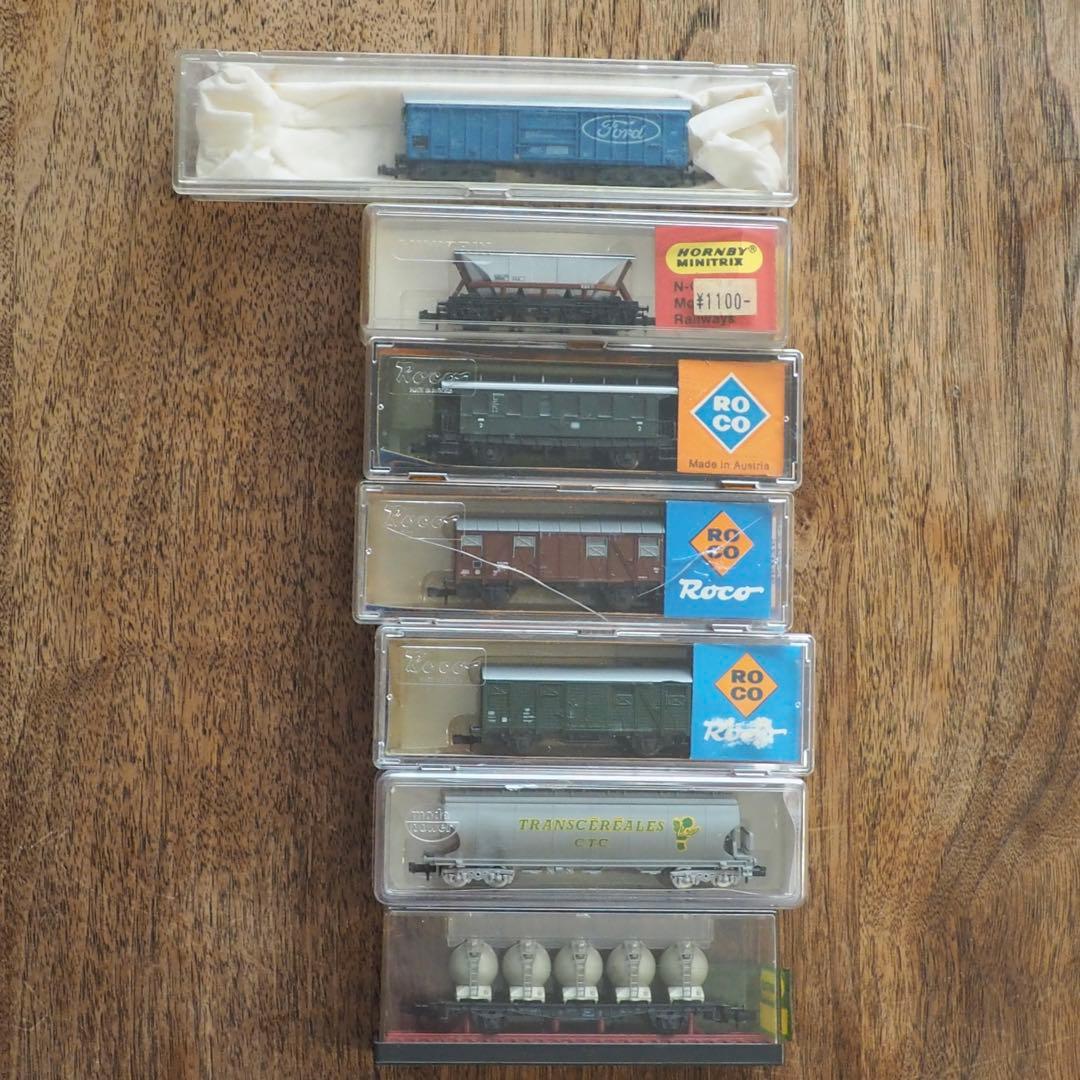 Nゲージ 鉄道模型 Roco NORNBY 、MINITRIX 貨車 6両セット