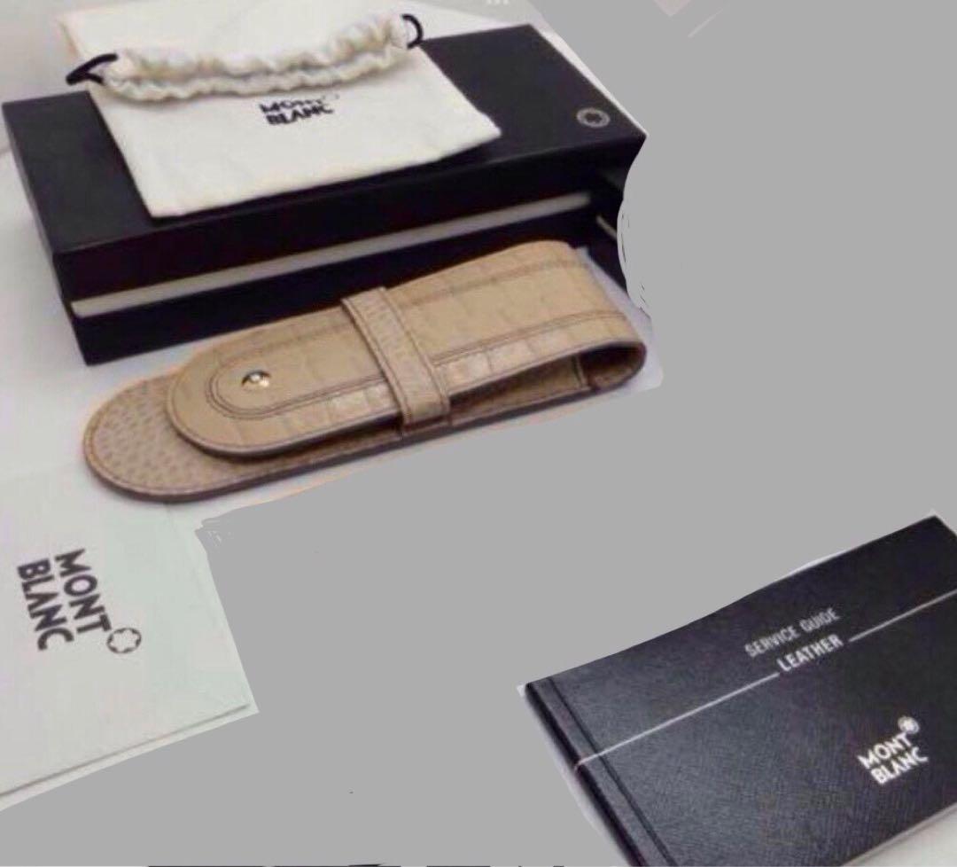 最高級パリの香り★モンブラン　ボエム・クロコデザイン本革製ペンポーチ2〜3本差し