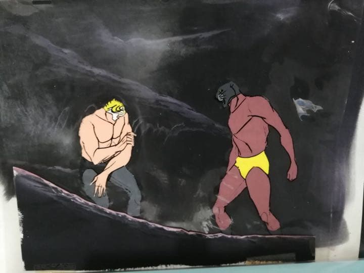 タイガーマスク セル画 直筆背景付き