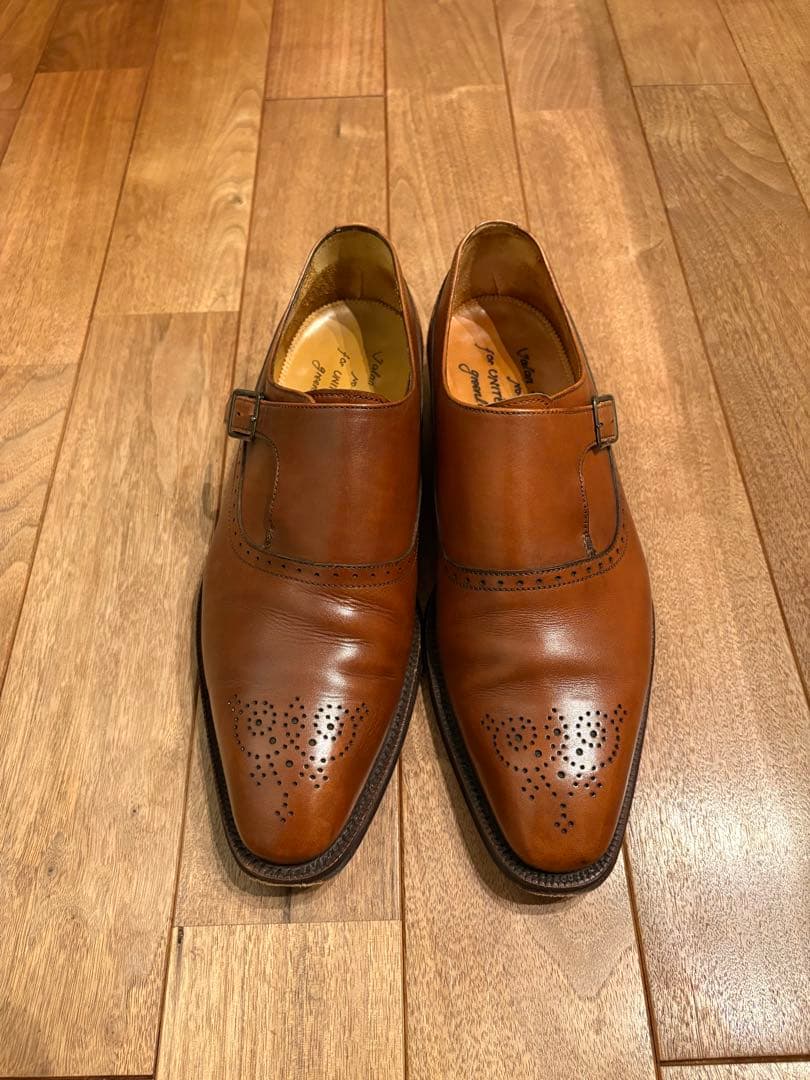 ジャランスリワヤ 革靴 メダリオン プレーントゥ ブラウン 25cm