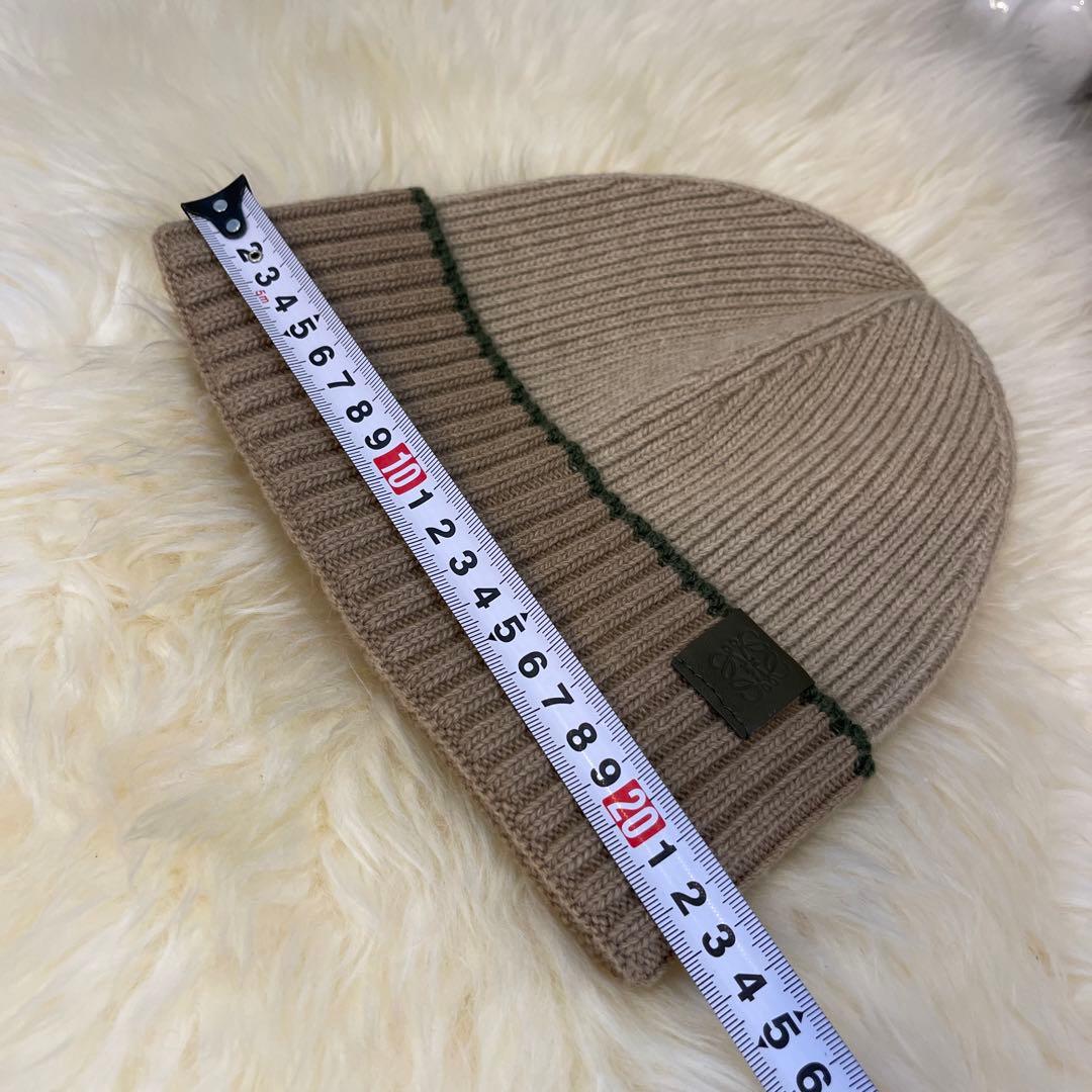 LOEWE ロエベ　ニット帽子　ベージュ　ウール100%