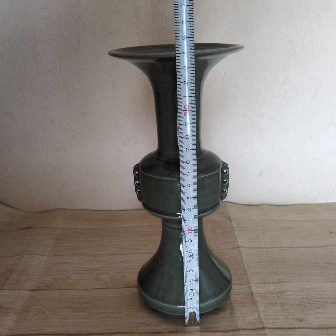 【値下げ!!】美品　青磁中蕪花入　墨田金太漢　茶道具　　韓国　尊式