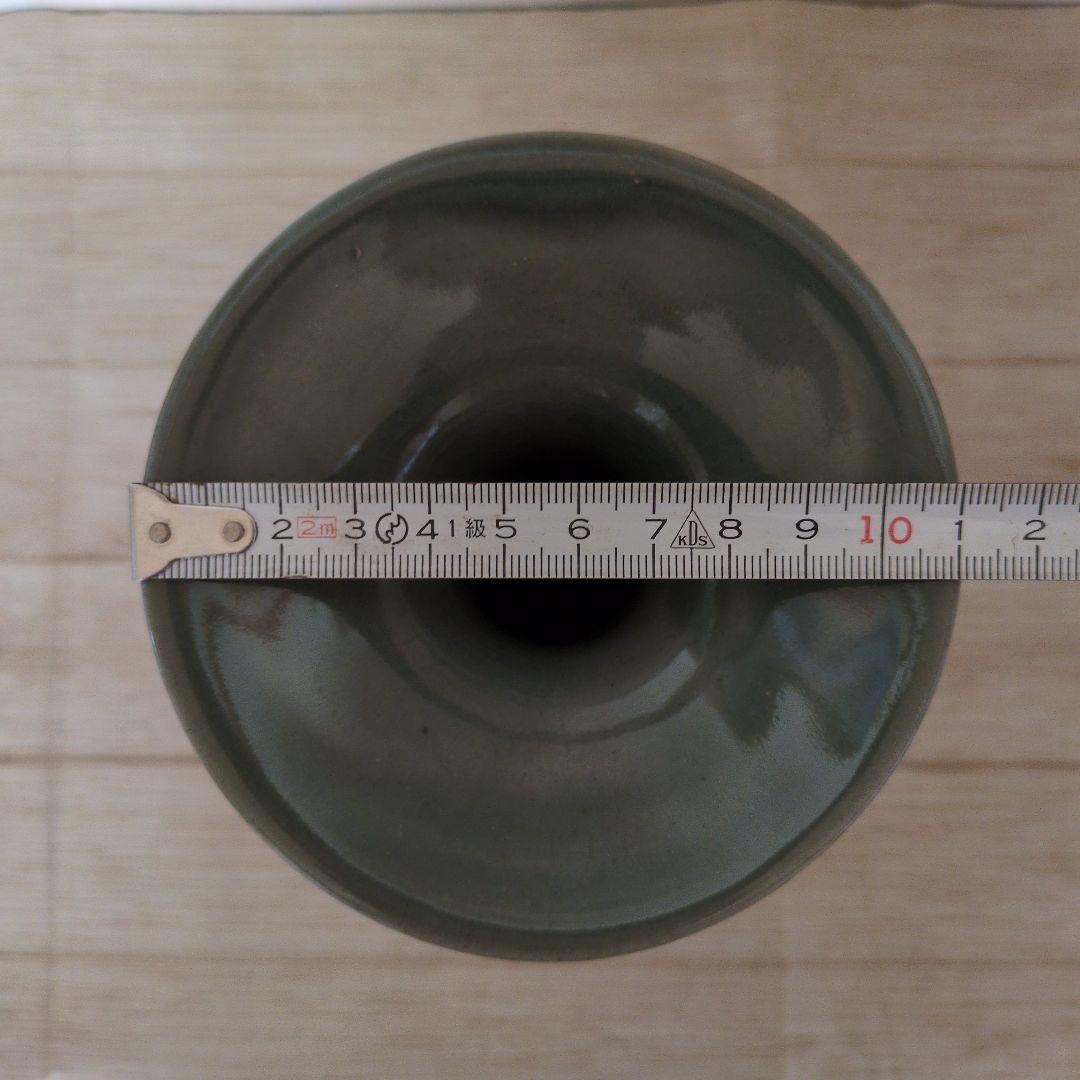 【値下げ!!】美品　青磁中蕪花入　墨田金太漢　茶道具　　韓国　尊式