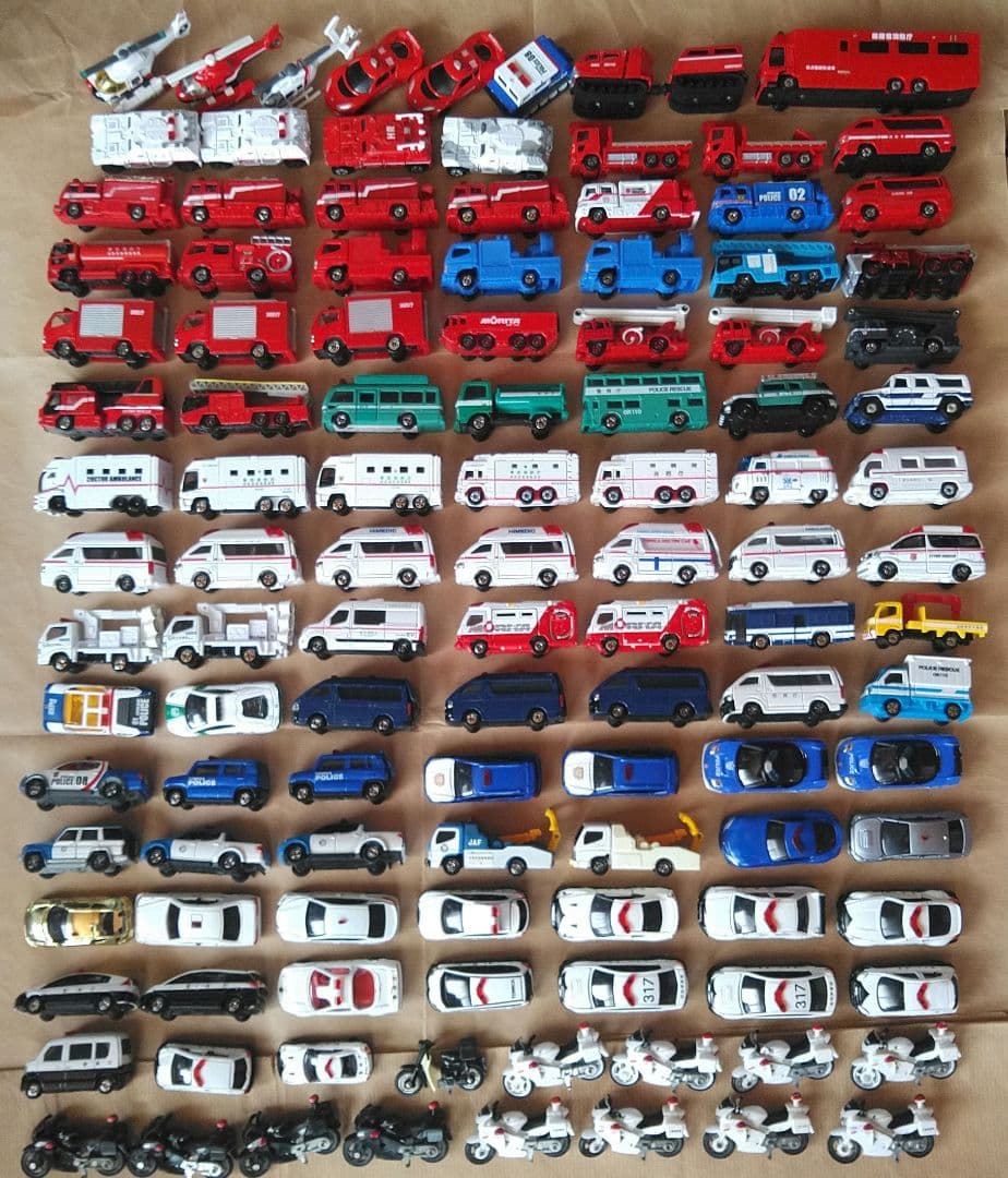 警察 消防 救急 緊急車両 372台 トミカ ジャンク品 絶版 廃盤 限定 レア