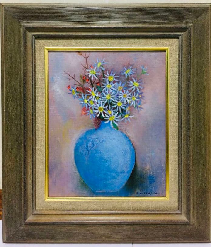 花　油絵　F3(273×220mm)