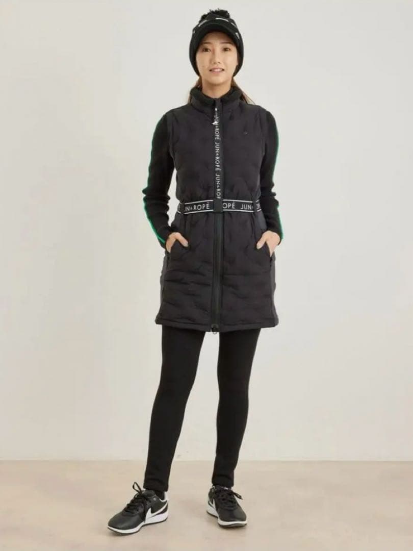 【撥水】【保温】ナイロンストレッチダウンワンピ