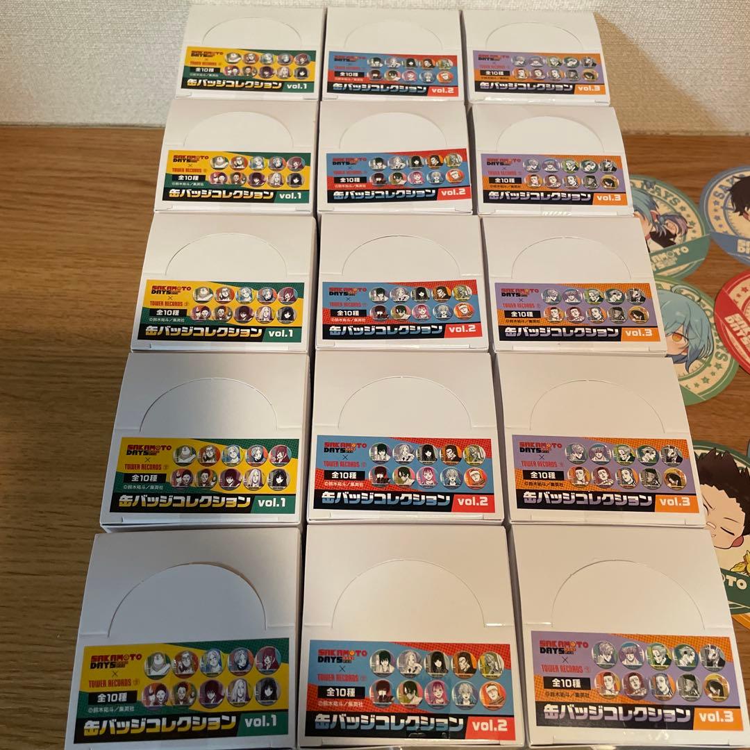 サカモトデイズ　缶バッジコレクション　タワレコ　各5box 合計15box