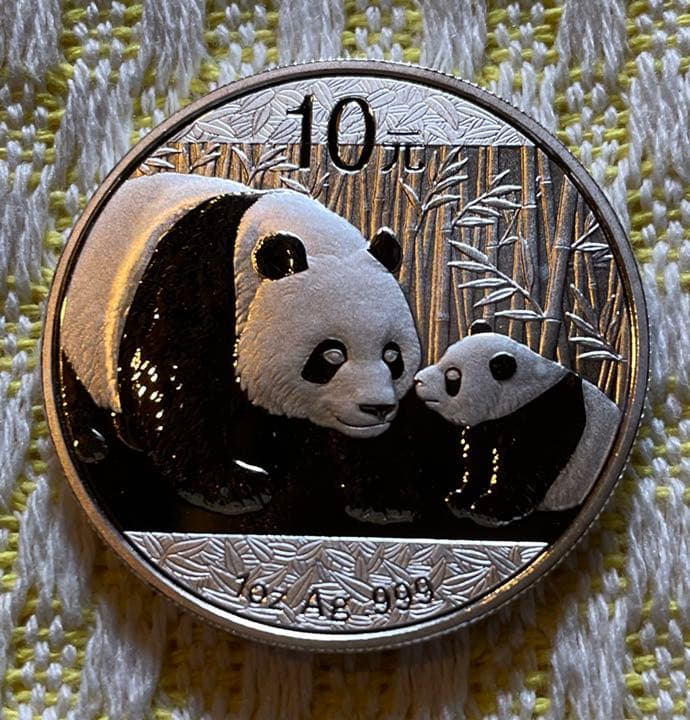 2011年 純銀 パンダ銀貨 1オンス中国 10元 シルバー