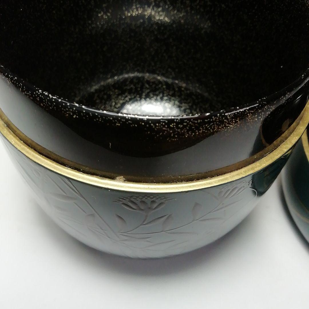 Ｓ７１６　棗　『秋の宵』『月に秋草　内鈴虫蒔絵』『志路川作』　共箱　茶道具