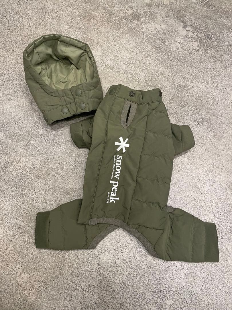  peak 犬用ダウンジャケット オリーブグリーン
