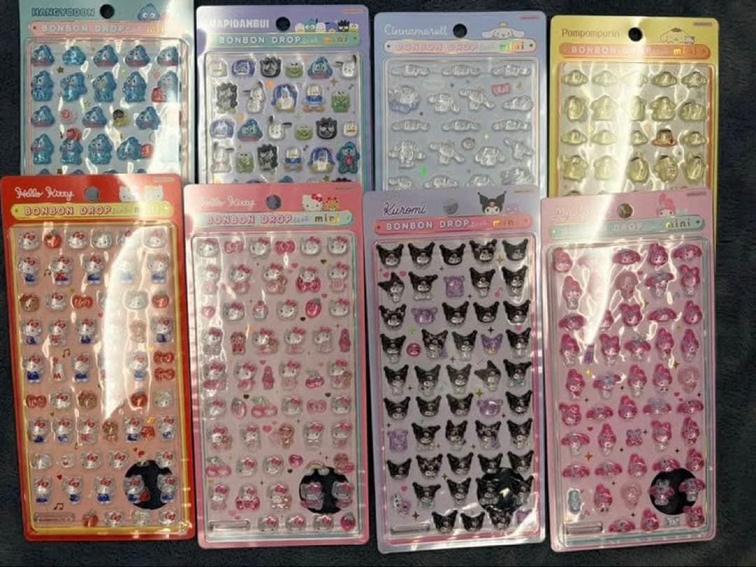 ボンボンドロップシールサンリオミニ　全種8枚セット　正規品