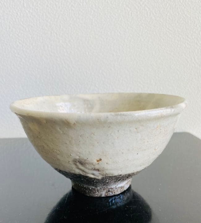 茶碗　無地刷毛目碗　杉本立夫　号は泥牛　　京都大吉主人　抹茶碗　桐箱入