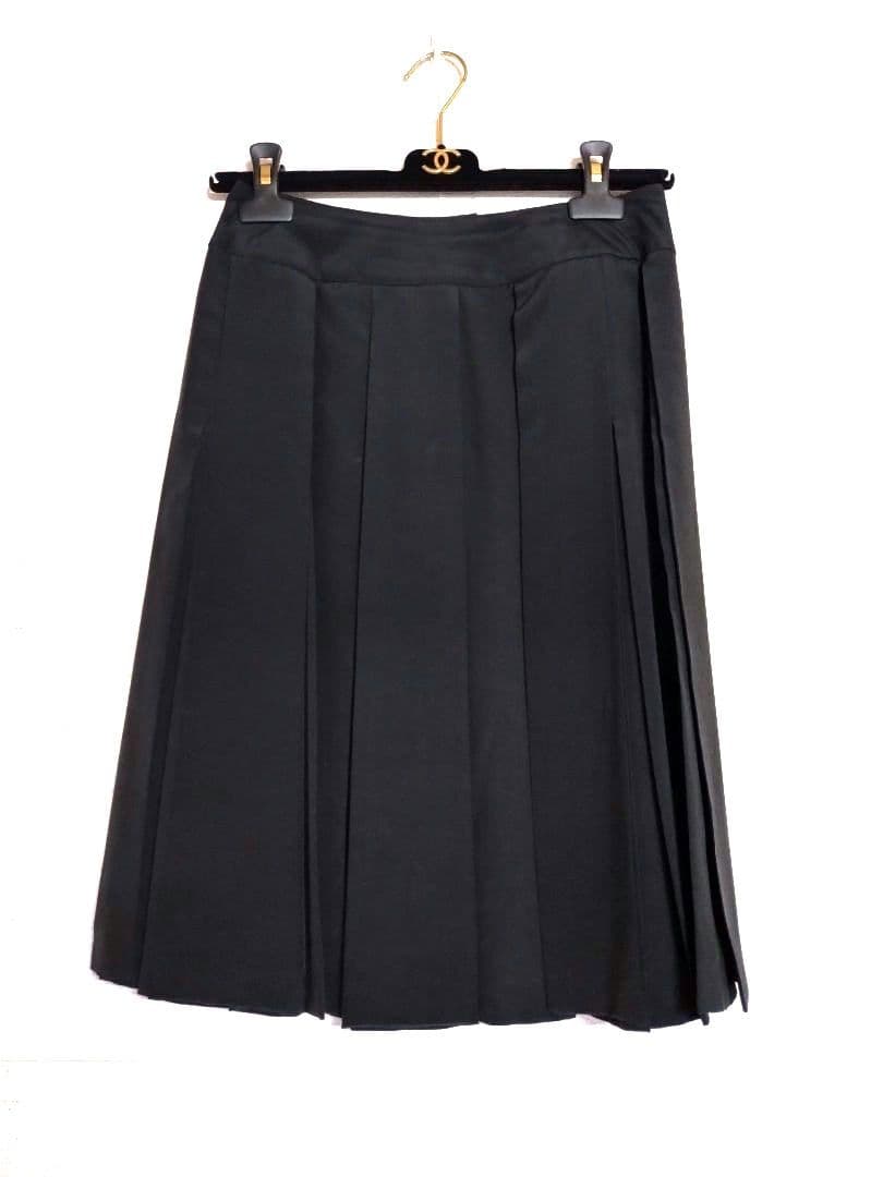 シャネル　プリーツスカート　シルク　ヴィンテージ